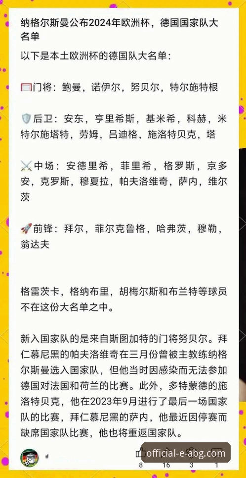欧博ABG最新版本 德国队世界杯制胜局观赛实用指南——从欧博ABG看纳格尔斯曼的换人艺术